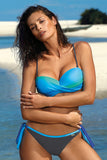 Colorful Push-Up Swimsuit with Adjustable Straps