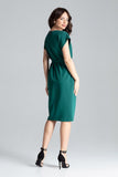 Kimono Sleeve Dress with Waist Tie and Slit Detail