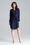 Shirt Dress with Tie Waist & Decorative Springs