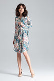 Shirt Dress with Waist Tie and Decorative Springs