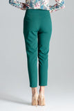 Pleated 7/8 Cigarette Pants with Zipped Pockets