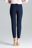 Front Pleat 7/8 Cigarette Pants with Bias Pockets