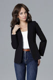 Elegant Long-Sleeved Jacket with No Fastening