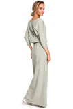 Comfortable Cotton Maxi Dress with Waist Accentuating Belt