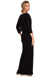 Comfortable Cotton Maxi Dress with Waist Accent