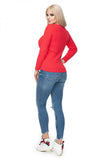 Classic Striped Boat Neck Sweater in Soft Yarn