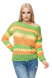 Short pullover with openwork weave