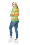 Short pullover with openwork weave