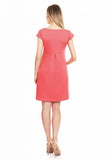 Flared Loose-Fitting Maternity Dress with Bow & Pockets