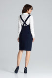 Sleeveless Midi Dress with Open Back and Decorative Details
