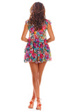 Charming Chiffon Mini Dress with Heart Neckline