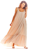 Flattering Loose Summer Dress with Flounce Hem
