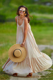Flattering Loose Summer Dress with Flounce Hem