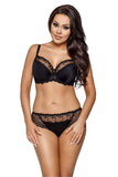 Elegant Semi-Soft Bra with Embroidered Tulle Detail