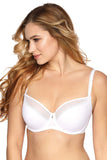 Elegant Half Padded Bra with Lace and Decorative Straps