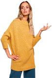 Fleecy Oversized Sweater with Elongated Cut