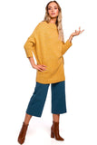 Fleecy Oversized Sweater with Elongated Cut