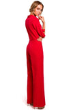 Elegant Minimalist Straight-Leg Overalls with Collar