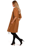 Slightly Oversized Cotton Knit Bombshell Dress with Drawstring