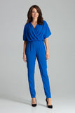 Elegant Kimono Sleeve Jumpsuit with Elastic Waist