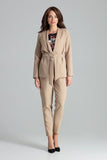 Lilac Asymmetrical Straight Jacket with Waist Sash