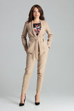 Lilac Asymmetrical Straight Jacket with Waist Sash