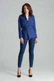 Asymmetrical Straight Jacket with Waist Sash - No Fastening