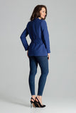 Asymmetrical Straight Jacket with Waist Sash - No Fastening