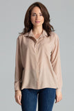 Button-Up Long Sleeve Shirt with Front Pocket