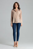 Button-Up Long Sleeve Shirt with Front Pocket