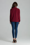 Simple Button-Up Long Sleeve Shirt with Front Pocket