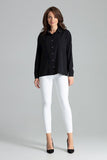 Simple Button-Up Long Sleeve Shirt with Pocket
