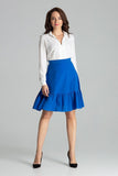 Flared Knee-Length Skirt with Decorative Ruffle Detail