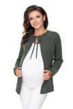 Tie-Neck Long Sleeve Cardigan in Soft Knit Blend