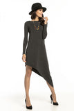 Asymmetrical Viscose Knit Dress for Elegant Styles