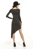 Asymmetrical Viscose Knit Dress for Elegant Styles