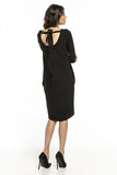 Elegant Loose-Fitting Tuba Dress with Pockets and Tie Back