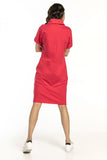 Loose-Fitting Knitted Sweatshirt Dress with Turtleneck