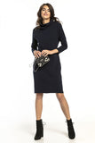 Cozy Turtleneck Loose-Fit Knit Sweatshirt Dress