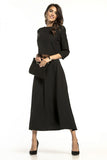 Waist-Length Blouse with 3/4 Sleeves and Round Neckline