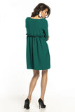 Lovely Yoke Dress with 3/4 Sleeves and Frill Detail