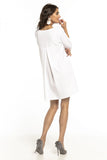 Versatile Pleated Back Dress with 3/4 Sleeves