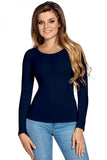 Smooth Long-Sleeved Blouse in Attractive Colours