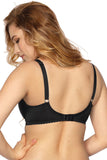 Elegant Embroidered Mesh Bra with Decorative Bows