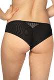 Elegant Brazilian Briefs with Delicate Embroidery and Mesh