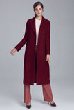 Elegant Double-Breasted Long Coat with Classic Collar