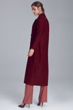 Elegant Double-Breasted Long Coat with Classic Collar