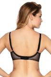 Elegant Black and Pearl Semi-Padded Lace Bra