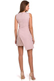 Asymmetric Modern Cut Dress with Shiny Bottom Layer