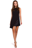Asymmetric Modern Cut Dress with Shiny Detail